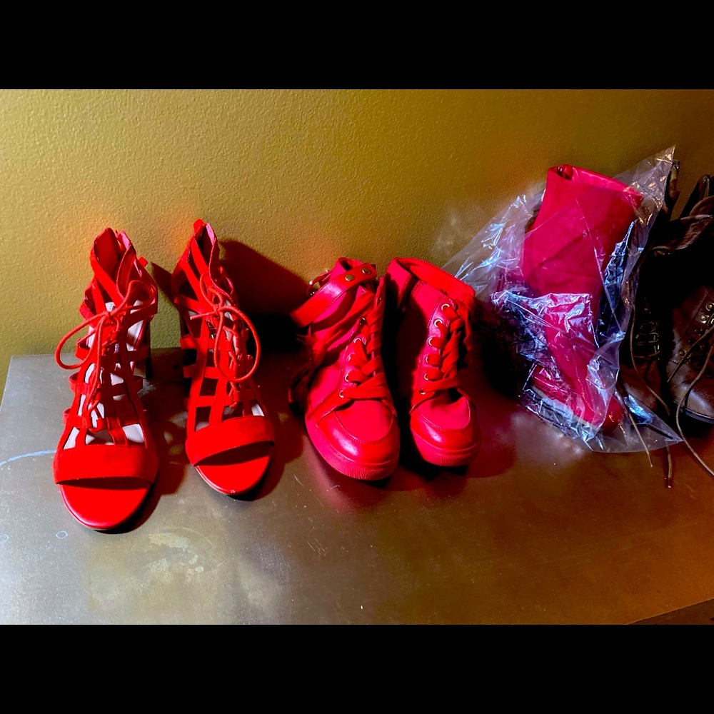 Shoes and boots new and barely worn all colors heels
